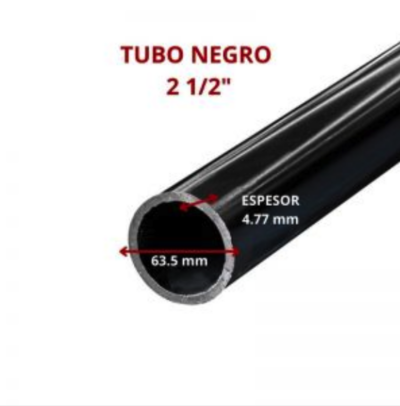 TUBO NEGRO 2 1/2 (63.5 MM)